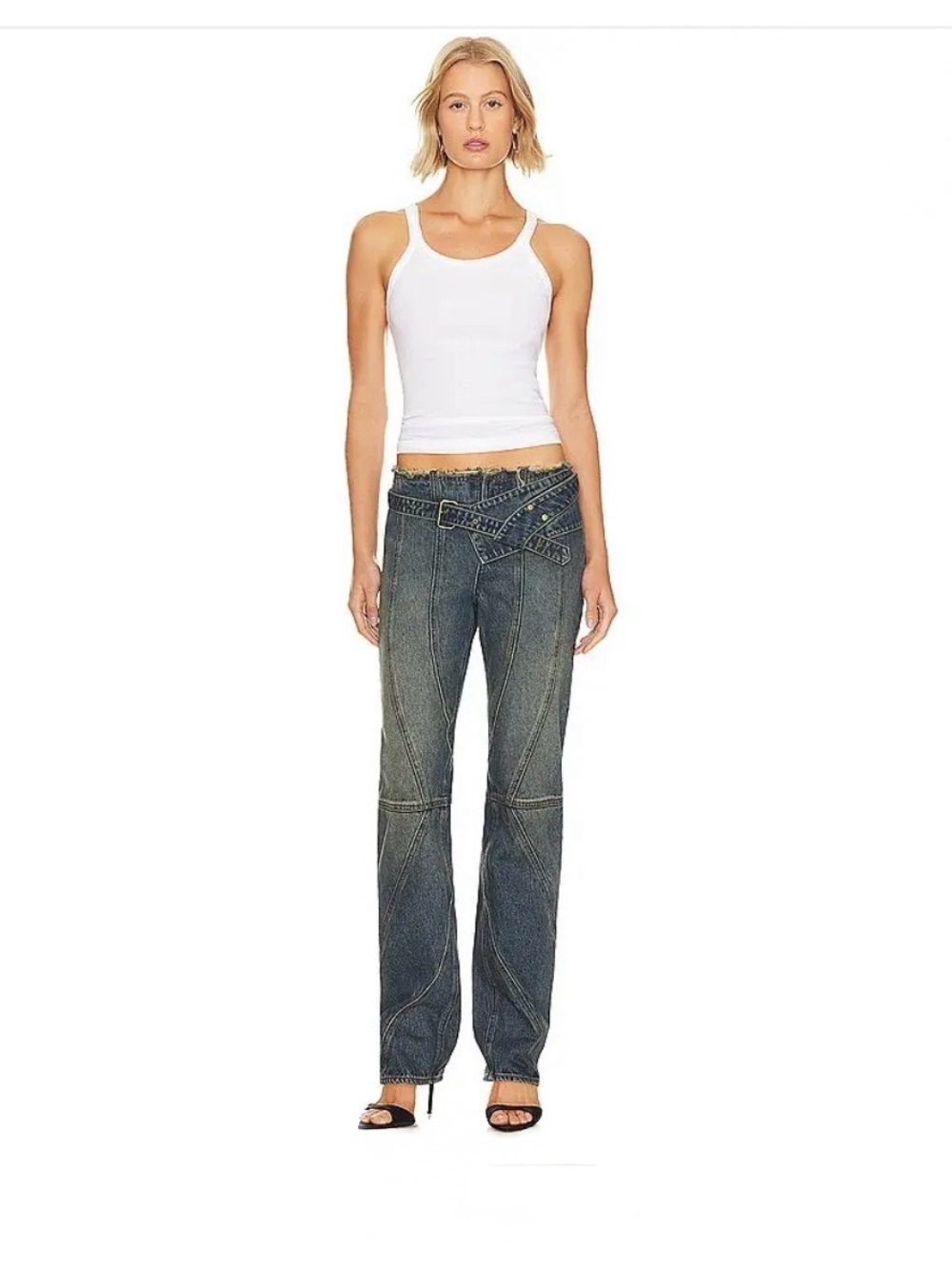 h:ours Katya Pant in Tinted Dark